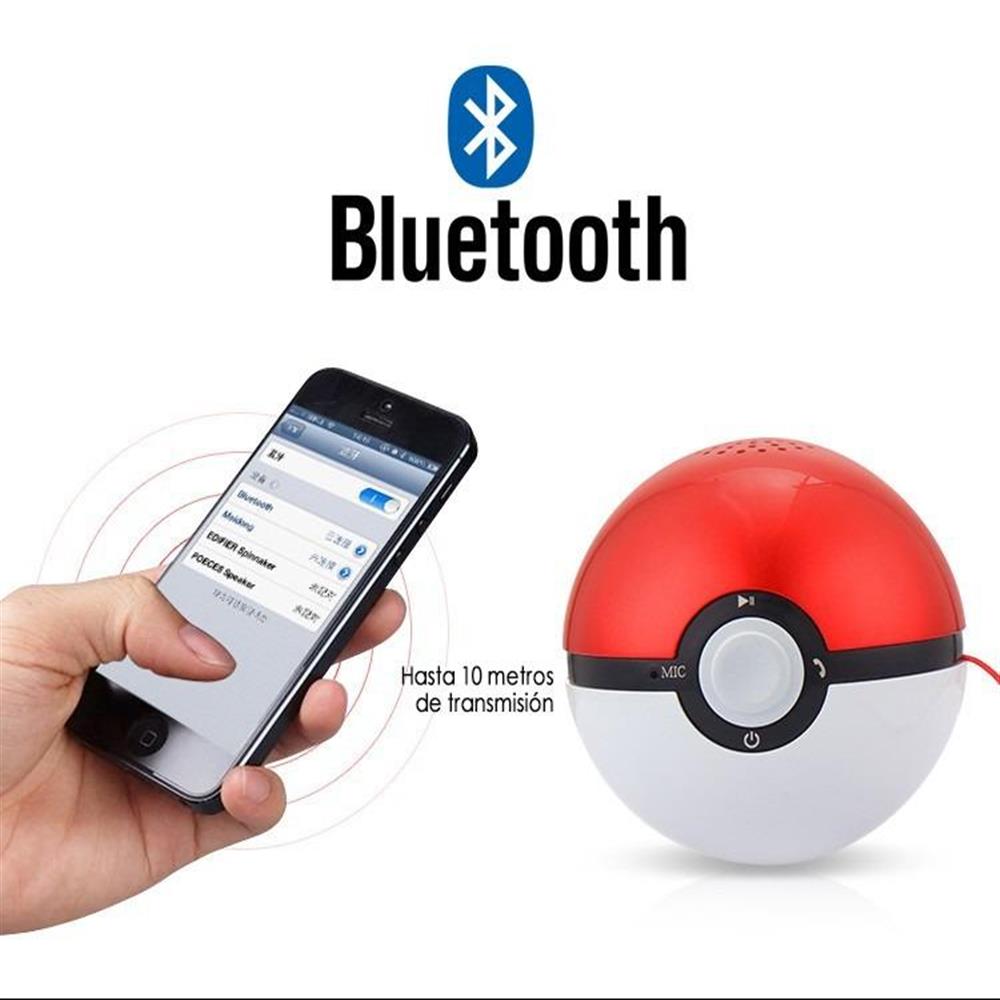 Parlante Bluetooth Pokebola Pokemon Radio Manos Libres 10Cm img #4