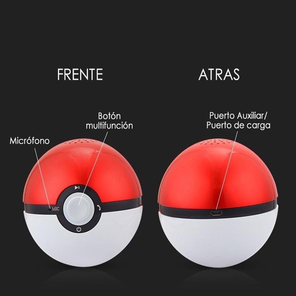 Parlante Bluetooth Pokebola Pokemon Radio Manos Libres 10Cm img #5