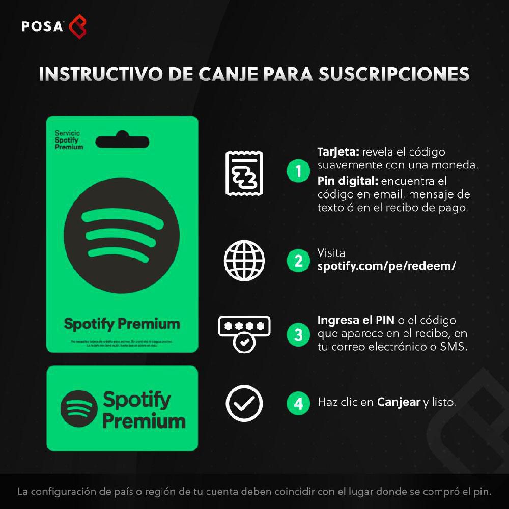 Pin Virtual POSA Spotify 3 Meses img #4