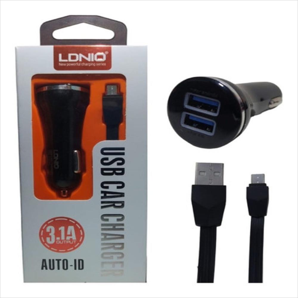 Cargador Ldnio 3.1A Cable Usb V8 + Charger Car 2 Usb img #1