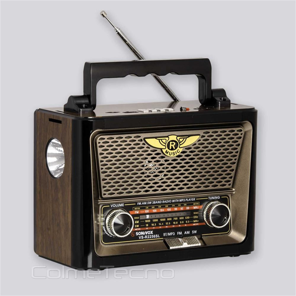 Radio Portátil Sonivox Carga Solar Bluetooth Fm Usb Vs R2256sl img #2