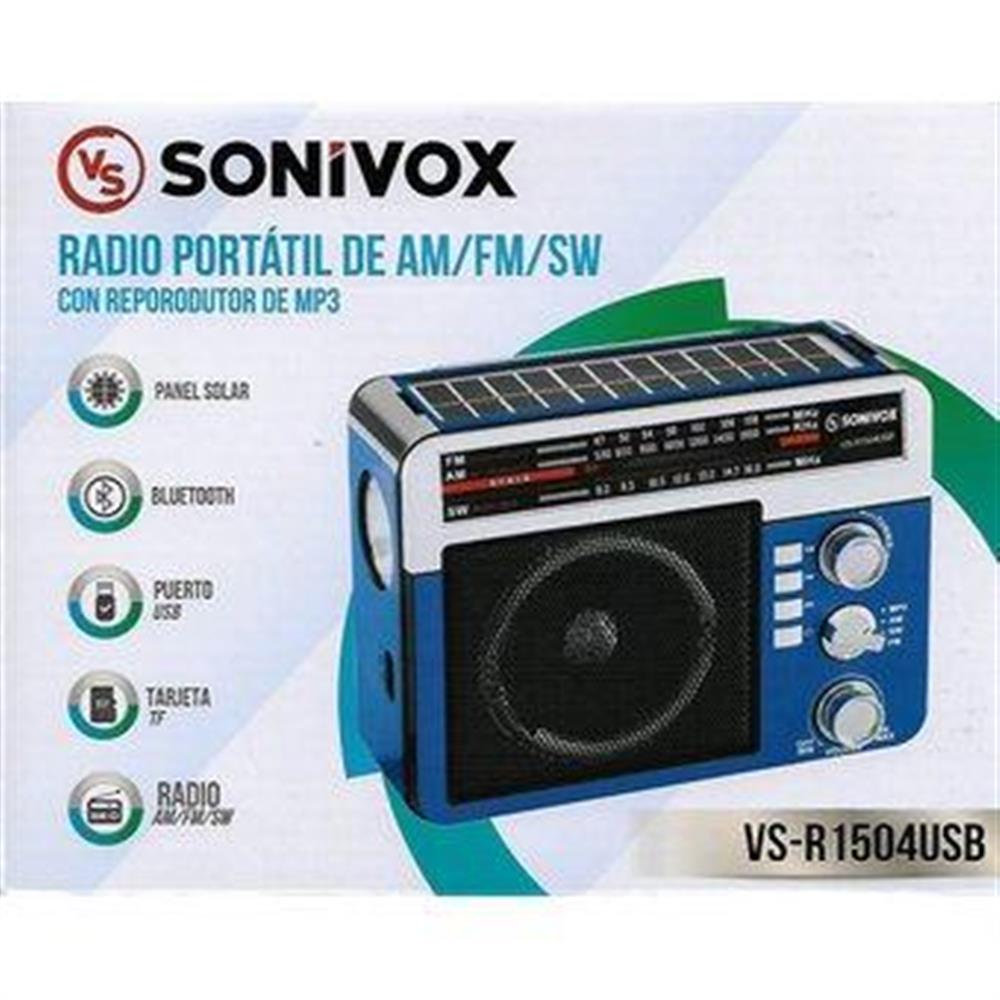 Radio Portatil 3 Bandas Con Panel Solar Y Linterna Led img #2