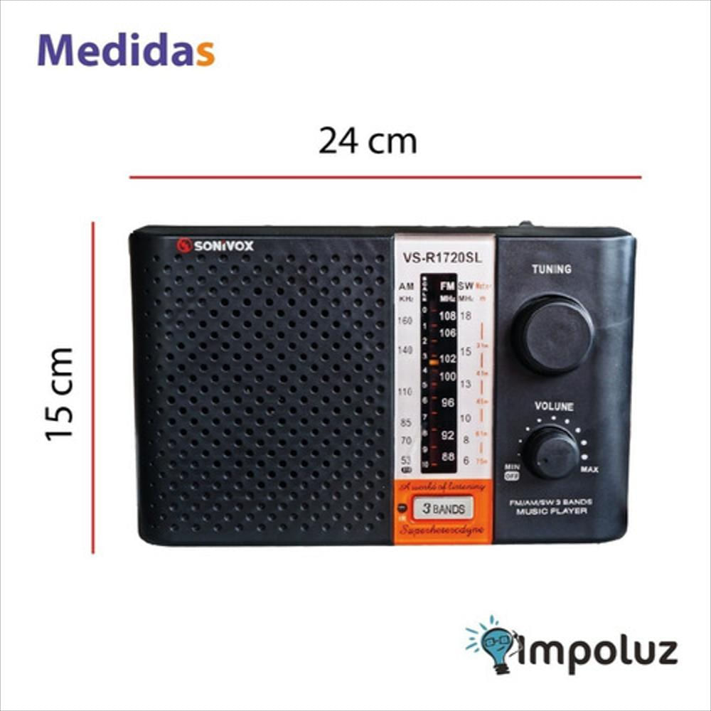 Radio Am Fm Carga Solar Linterna Mp3 Puerto Usb Karaoke img #2