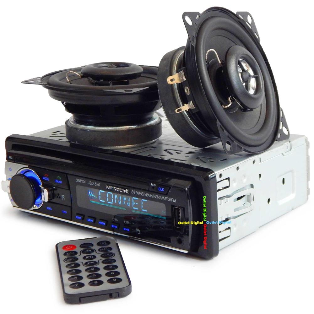 Combo De Sonido Radio Para Carro Bluetooth + 2 Parlantes img #1