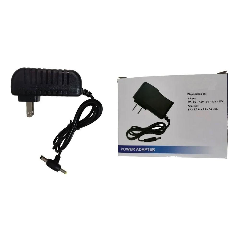 Cargador Doble Punta 12V 1A Adaptador Pared Negro Alámbrico img #1