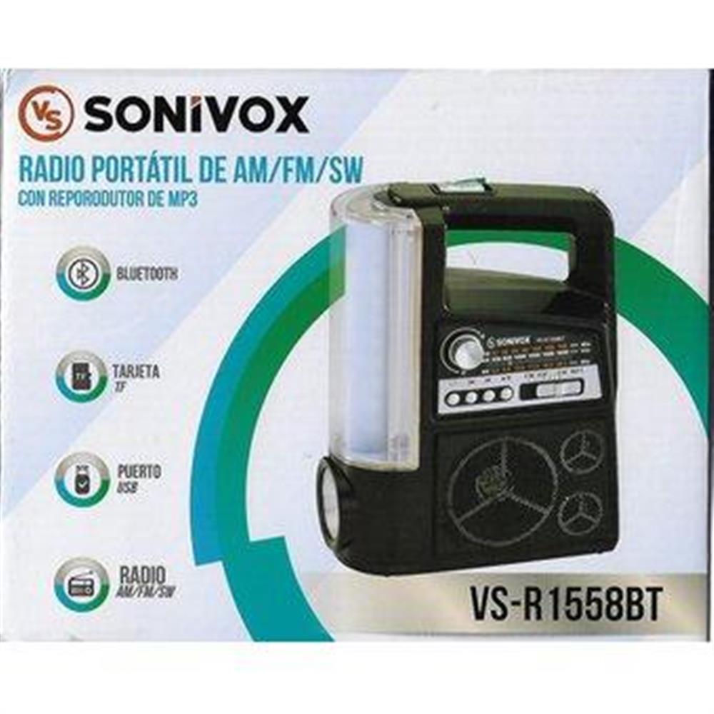 Radio Portatil De 3 Bandas Con Bluetooth Y Linterna Led img #1