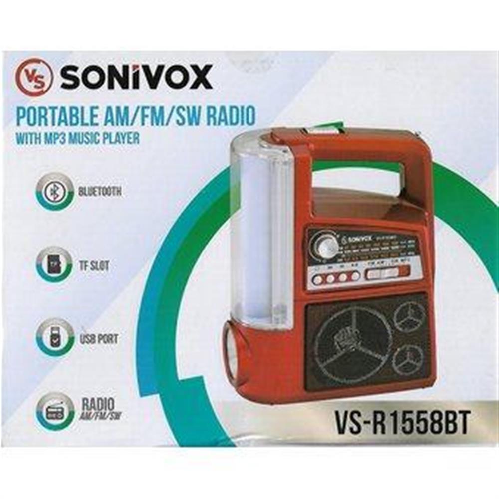 Radio Portatil De 3 Bandas Con Bluetooth Y Linterna Led img #2