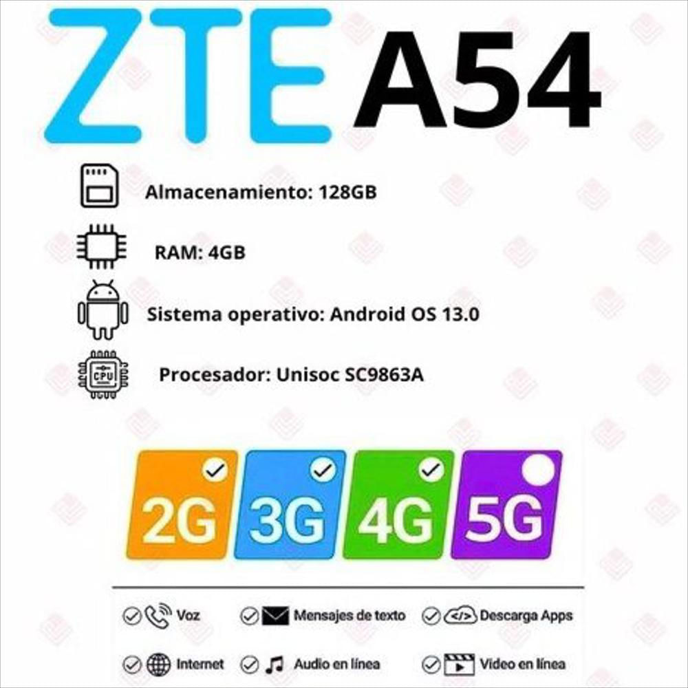 Celular Zte Blade A54 4+128Gb Gris img #6