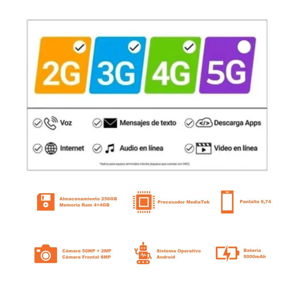 Celular Xiaomi Redmi 13C 256Gb 4+4Gb Ram Negro img #5