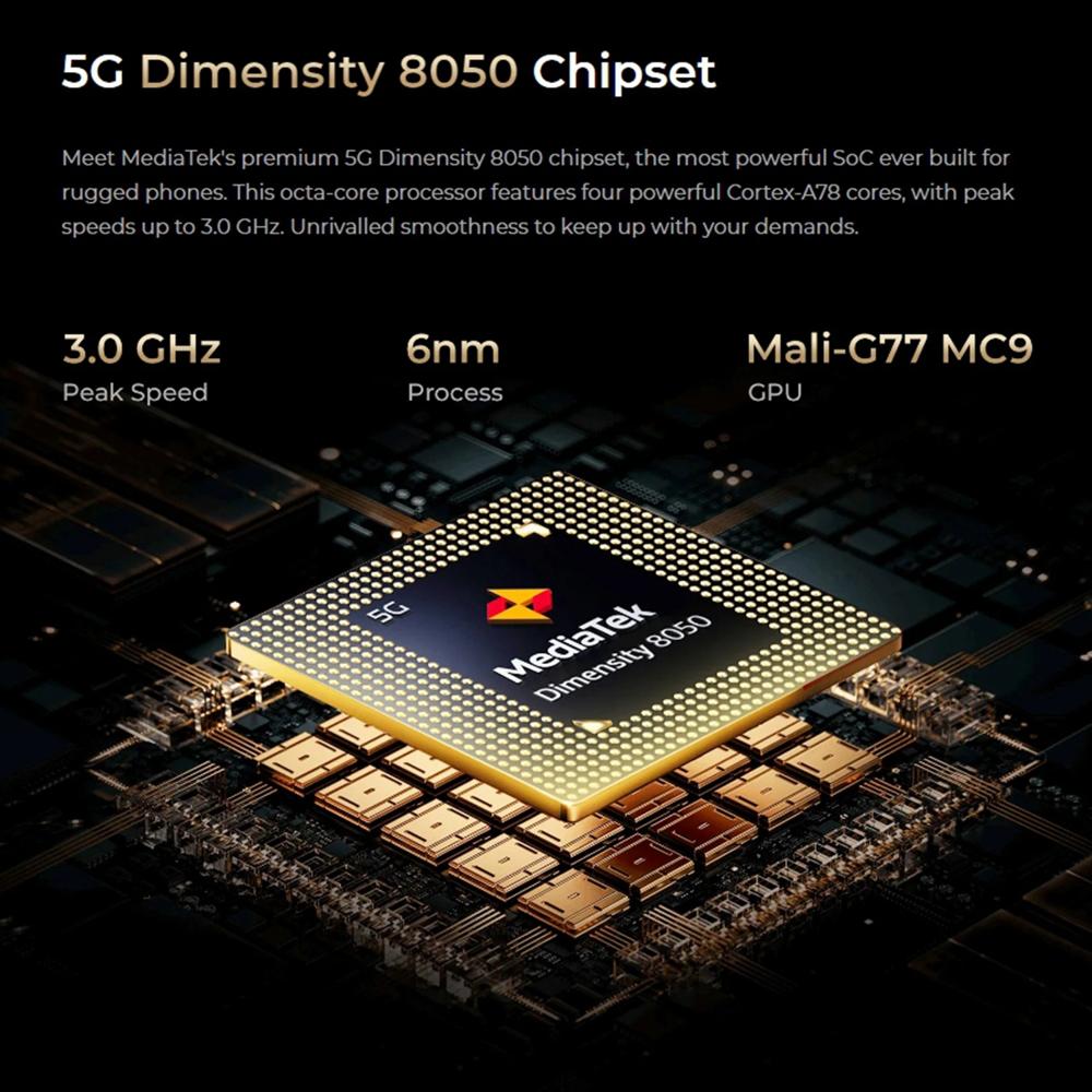 Celular Robusto Unihertz Tank 3 16Gb+512Gb Telémetro 200Mp 23800Mah Android 13 Dimensity 8200 5G img #3