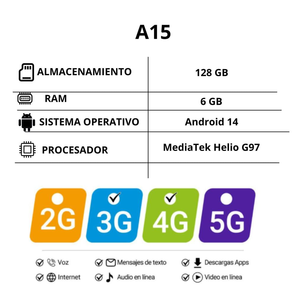 Celular Samsung A15 6 Gb + 128 Gb Azul Oscuro img #6