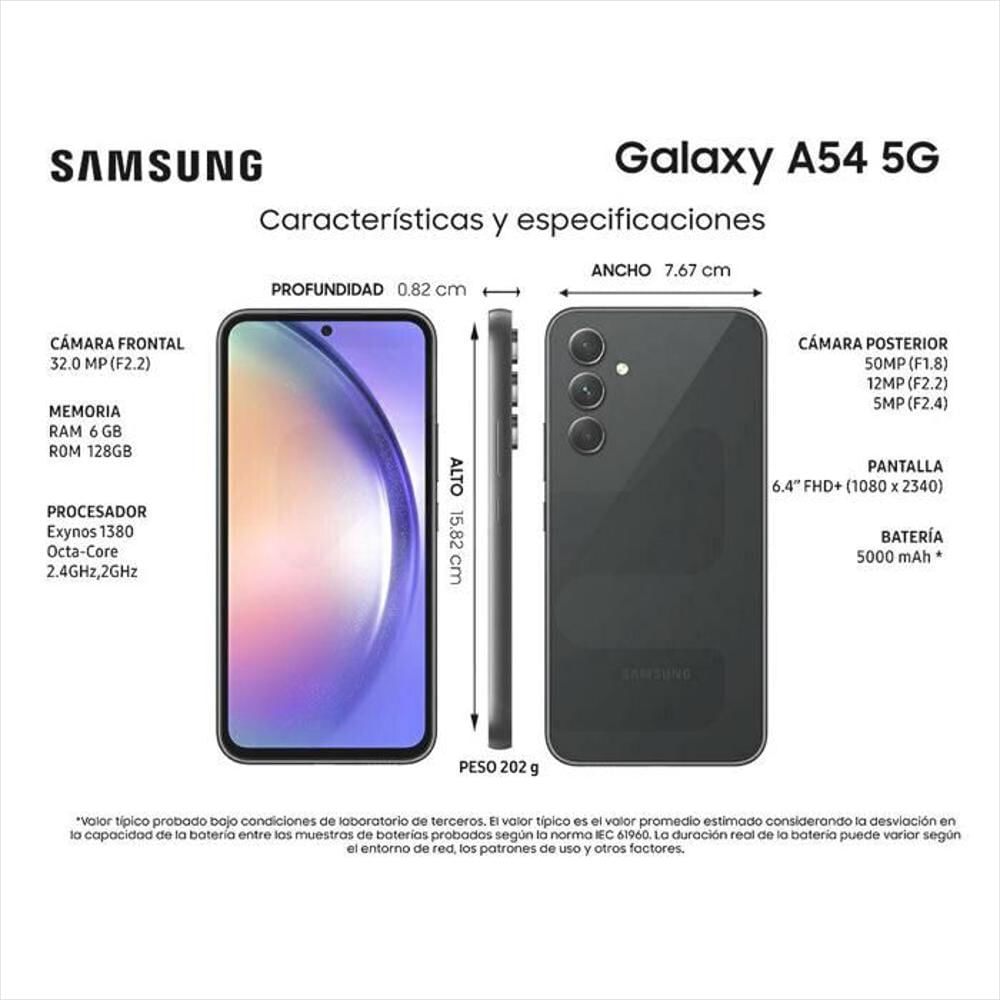 Celular Samsung A54 256/8Gb Gris img #2
