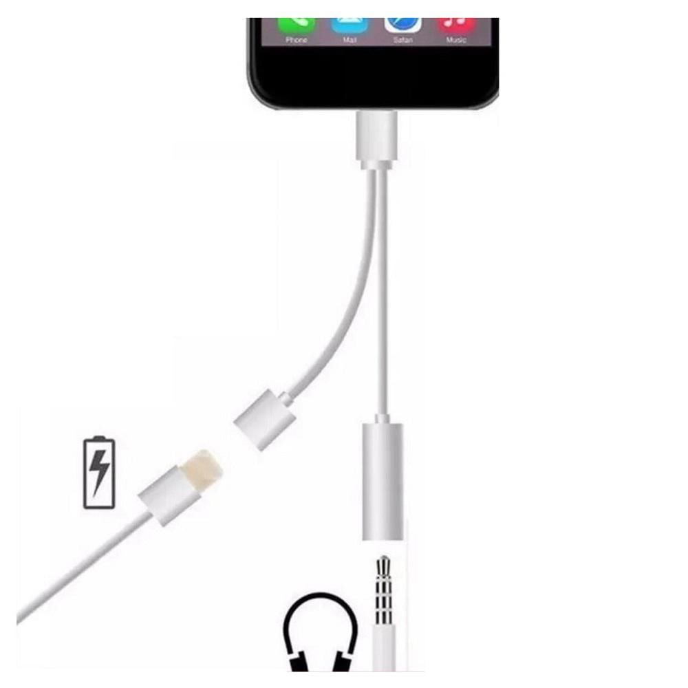 Adaptador De Carga Y Audio Plateado img #2
