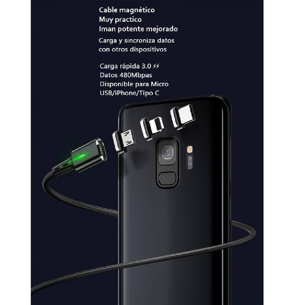 Cable Cargador Pro Tipo C Magnético Cel Carga Rápida 3.0 1M img #3