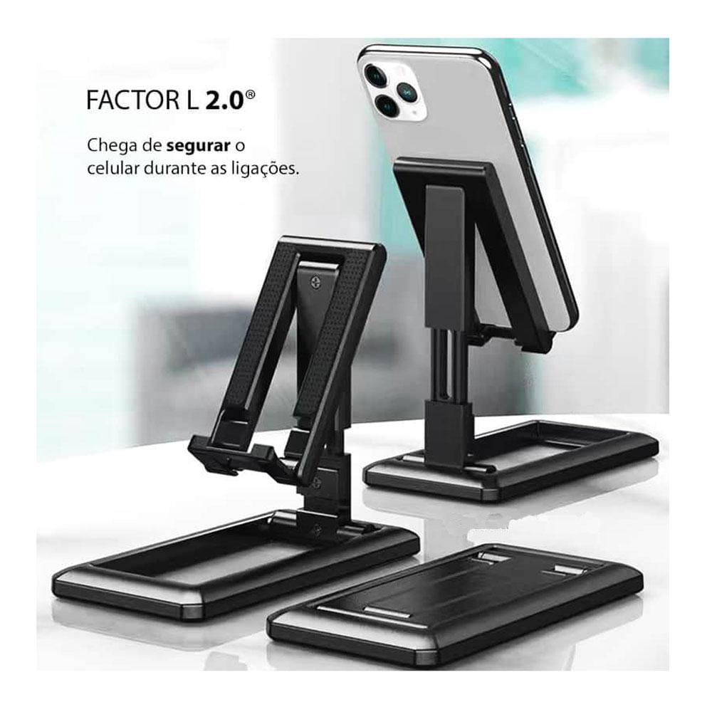 Soporte Mesa Sdl01 Porta Celular Flexible Plegable Negro Transportable img #1