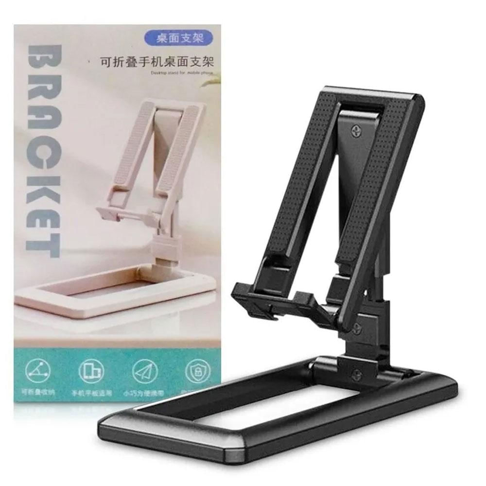 Soporte Mesa Sdl01 Porta Celular Flexible Plegable Negro Transportable img #3