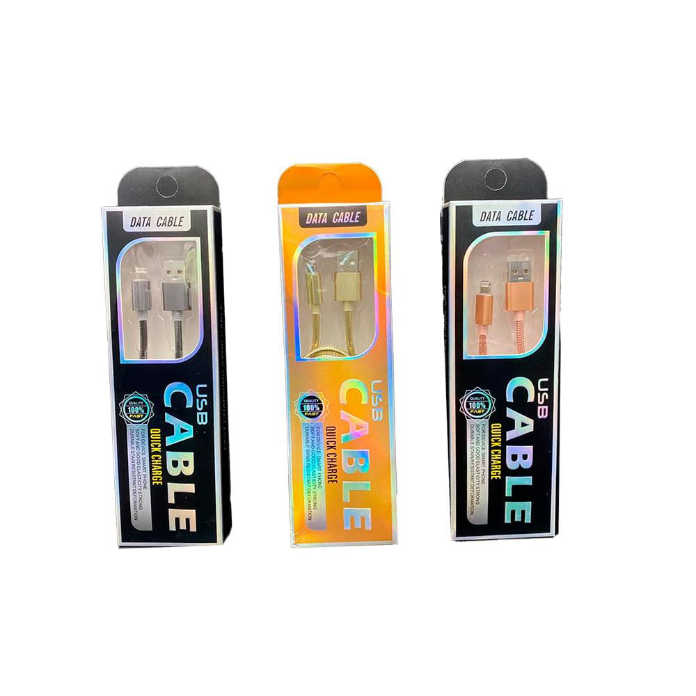 Cable De Datos Metálico Puerto C Carga Rápida 1Mt img #3