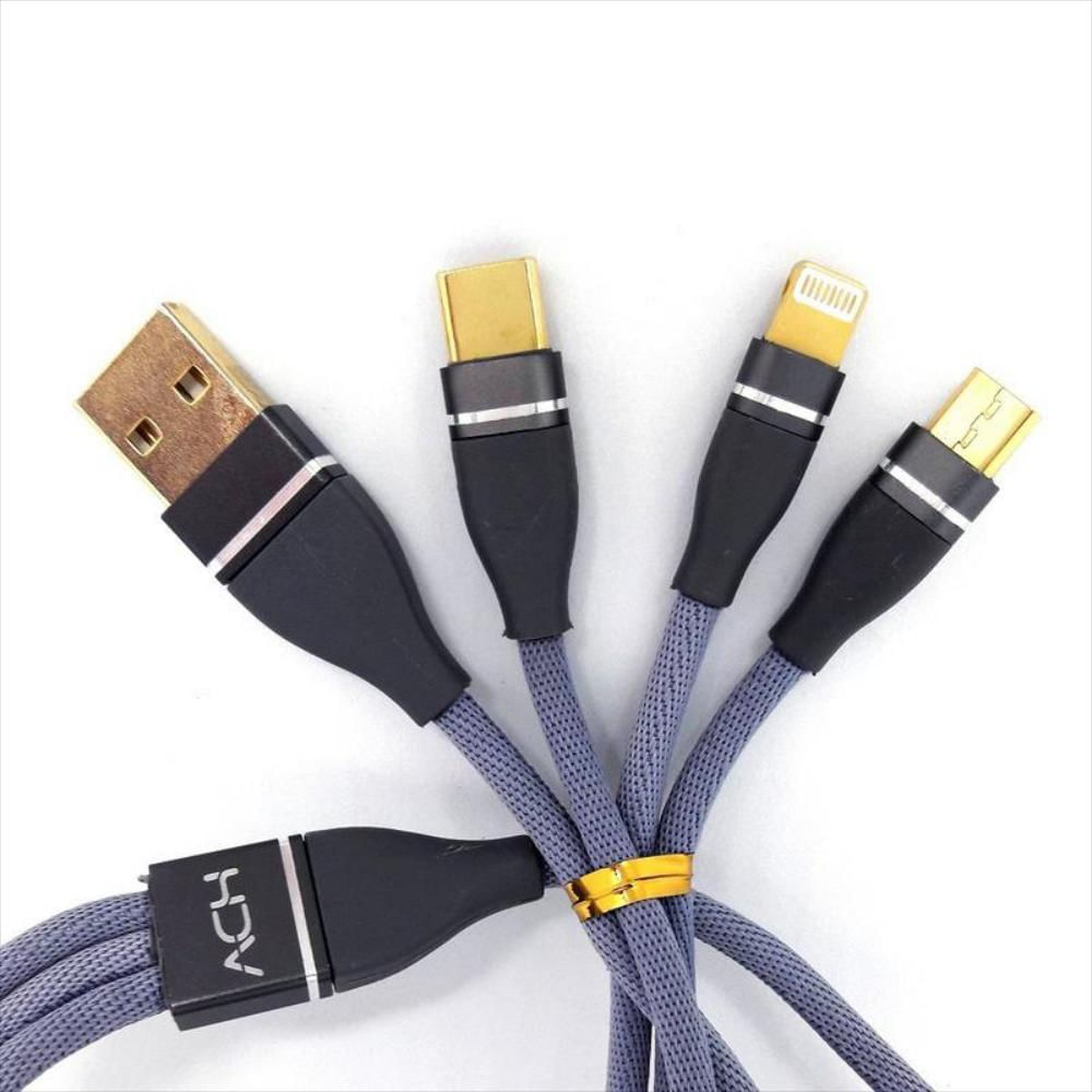 Cable Ach 3 In 1 Tela Gris img #1