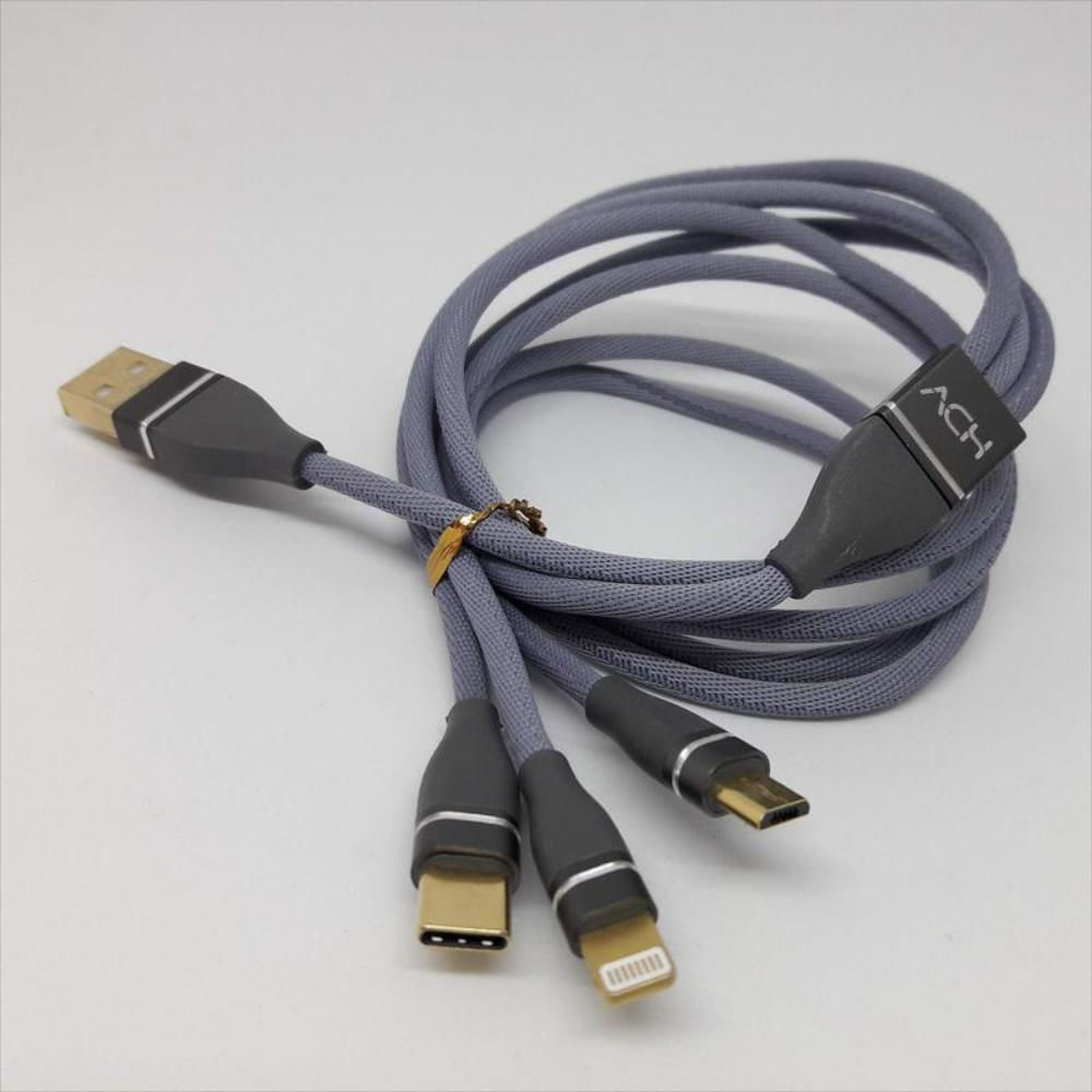 Cable Ach 3 In 1 Tela Gris img #2