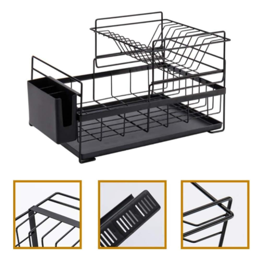 Escurridor Platos Platero Metalico 2 Niveles Bandeja. img #4