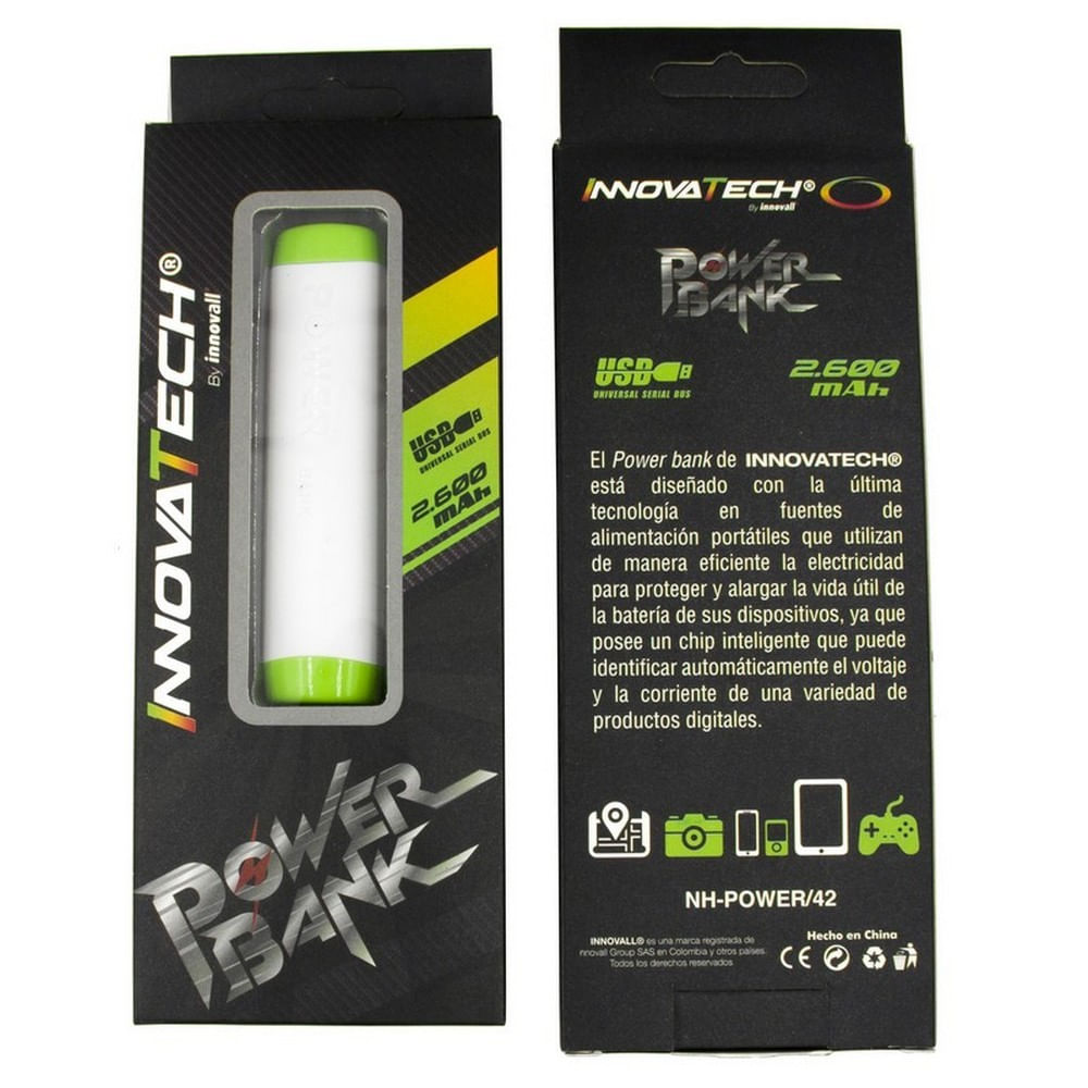 Power Bank 2600 Mah Bateria Externa Celular Verde img #4