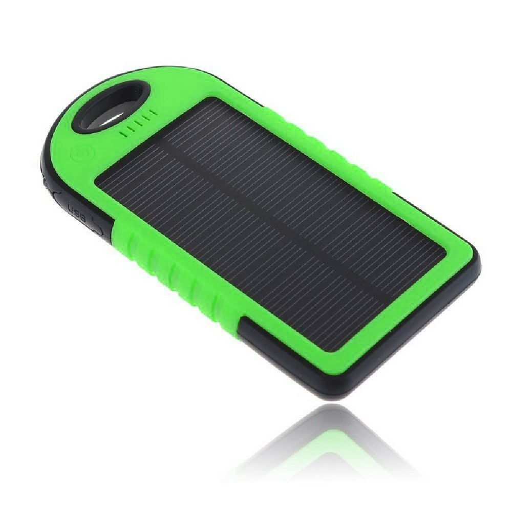 Cargador Solar 5000Mah Bateria Power Bank Panel Verde Negro img #2