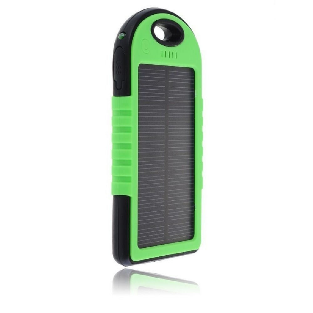 Cargador Solar 5000Mah Bateria Power Bank Panel Verde Negro img #1