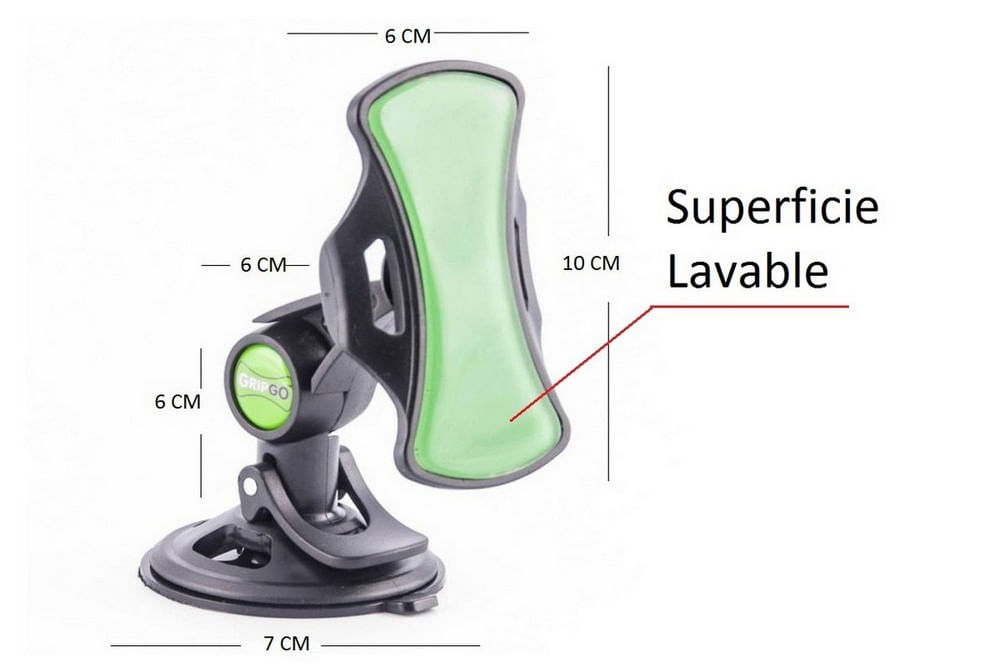 Soporte Base Carro Universal Gripgo Celular Gps Negro img #5