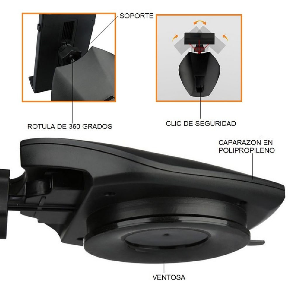 Soporte Millare Carro Y Escritorio Universal Tablet Negro img #4