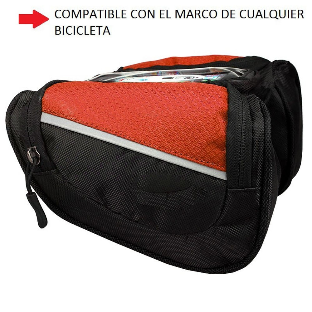 Maletin Soporte Celular Bicicletas Negro Rojo img #2