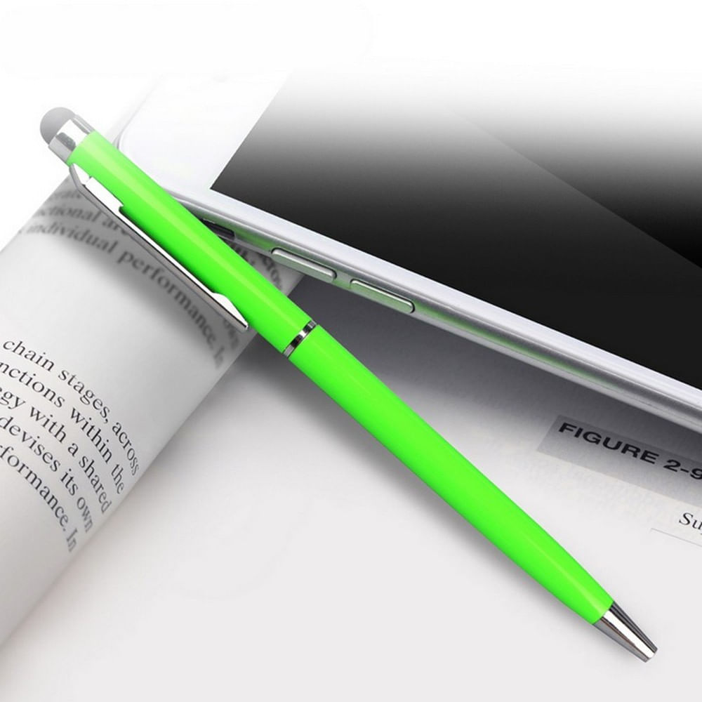 Kit Lapicero Esfero Touch Para Celular +Repuesto Verde img #2