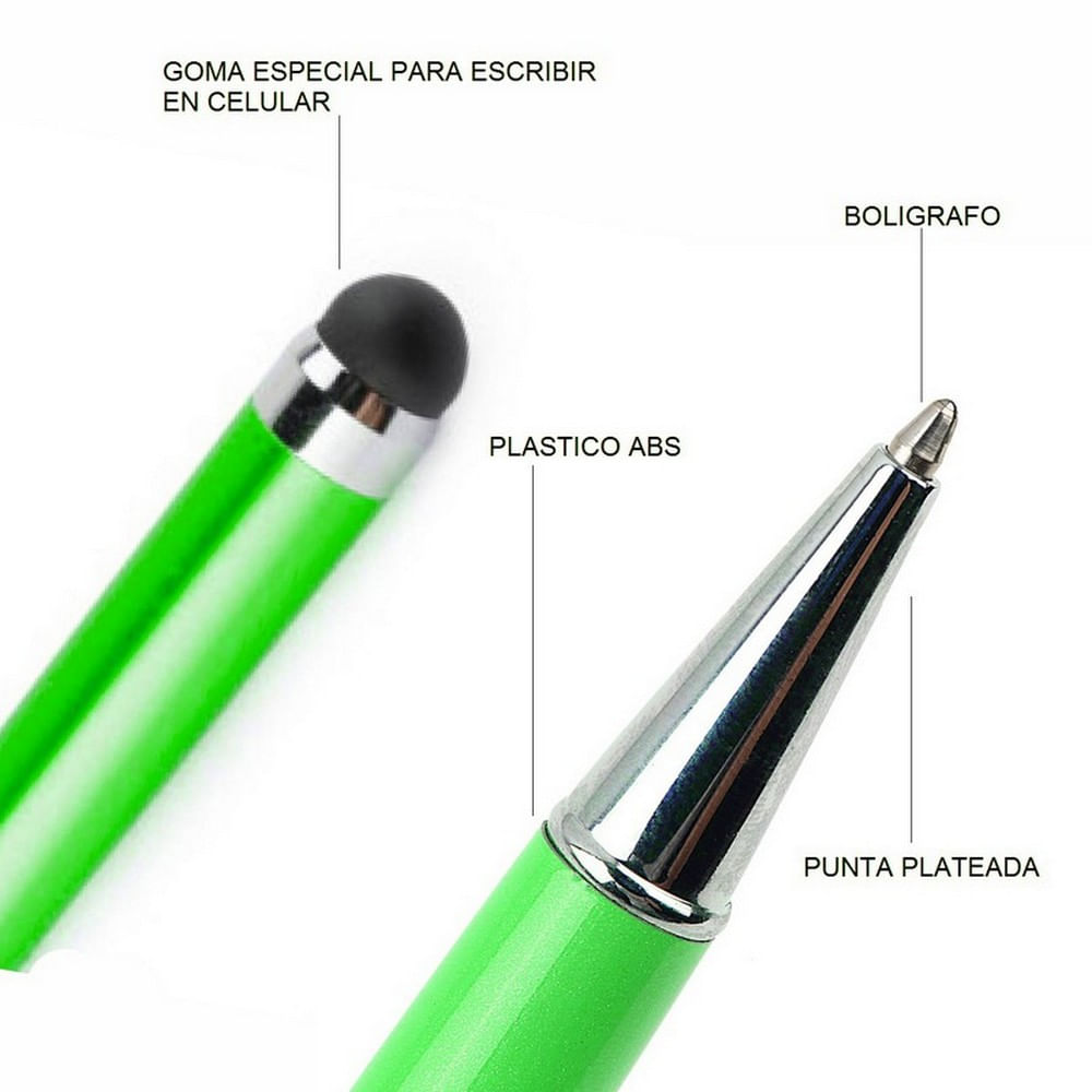 Kit Lapicero Esfero Touch Para Celular +Repuesto Verde img #4