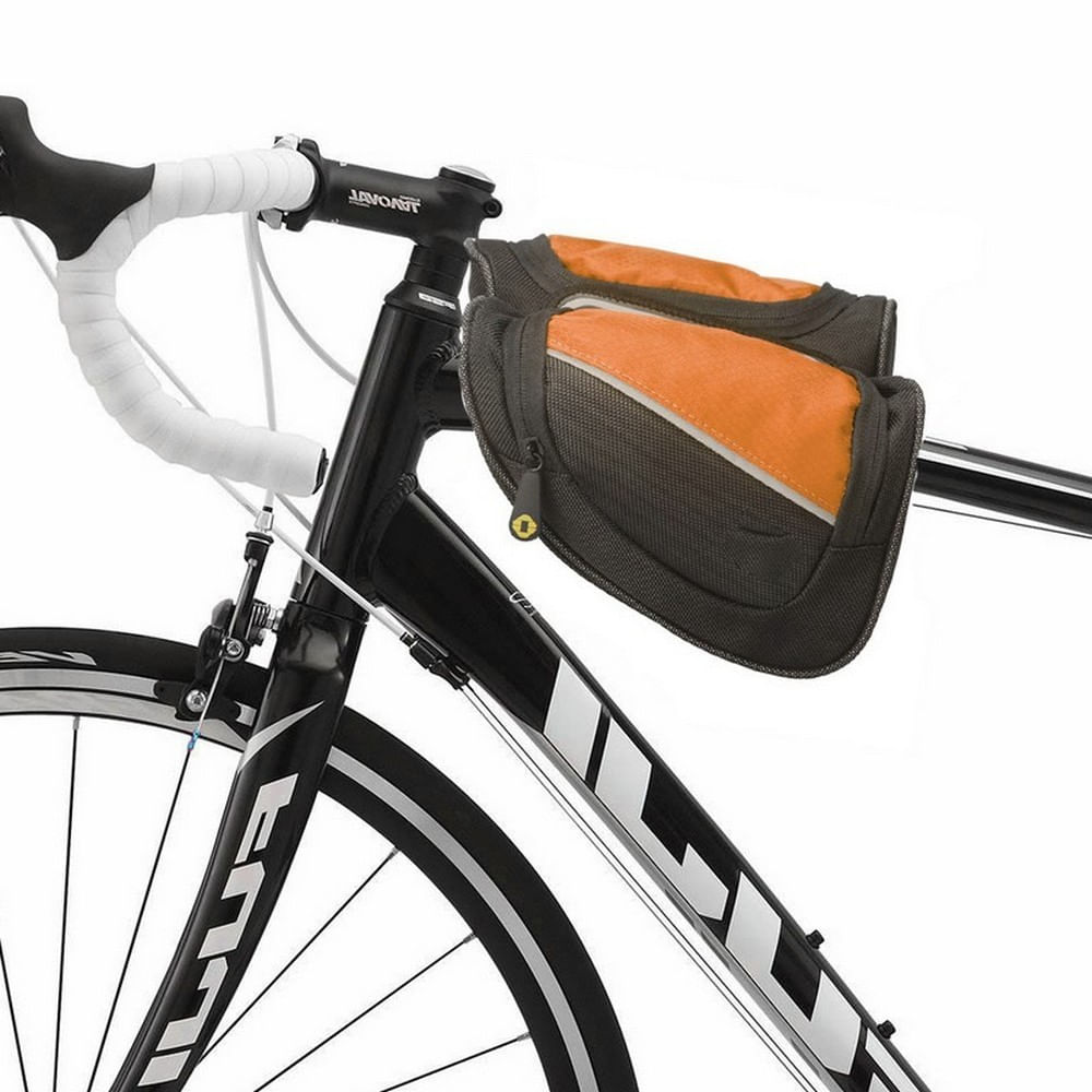 Maletin Soporte Celular Bicicletas Negro Naranja img #1