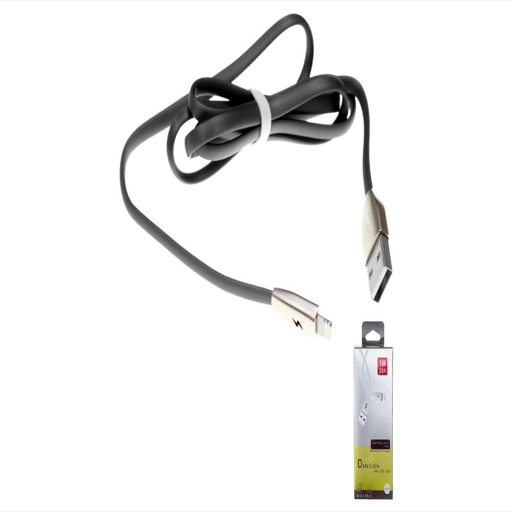 Cable De Datos Usb Tipo Lightning , Puntas Metálicas, Carga Rapida,1Mt,3A, img #2