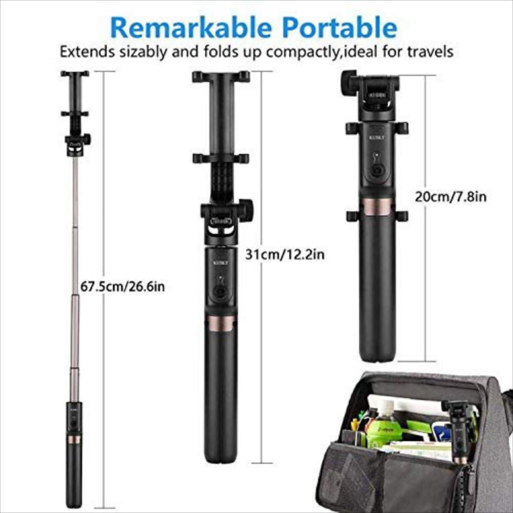 Selfie Palillo De Bluetooth, Kusky 2 En 1 Extensible Selfie img #5