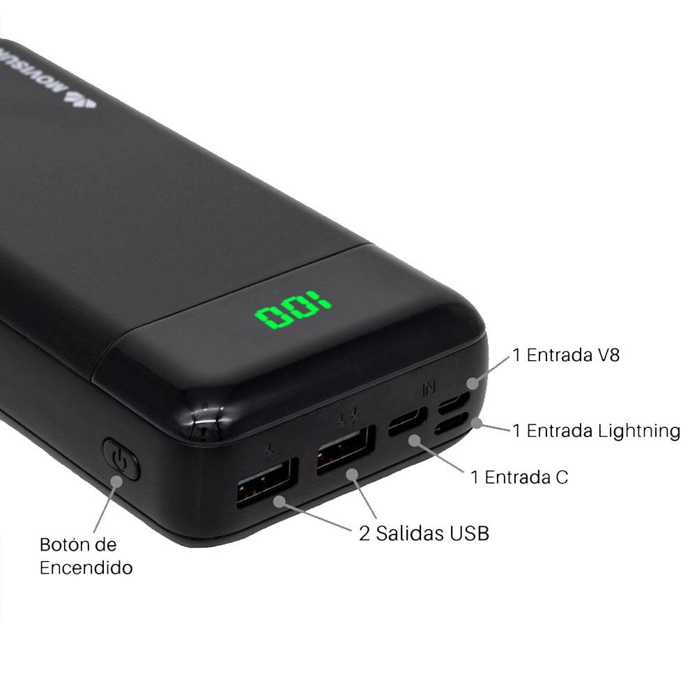Movisun Powerbank Rocket P30 30000 Mah Carga Rapida Muy Potente img #3