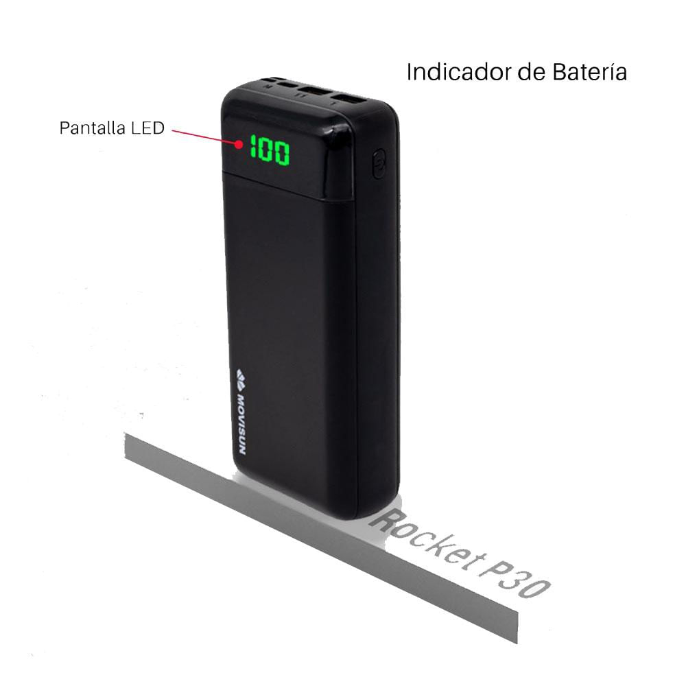 Movisun Powerbank Rocket P30 30000 Mah Carga Rapida Muy Potente img #4