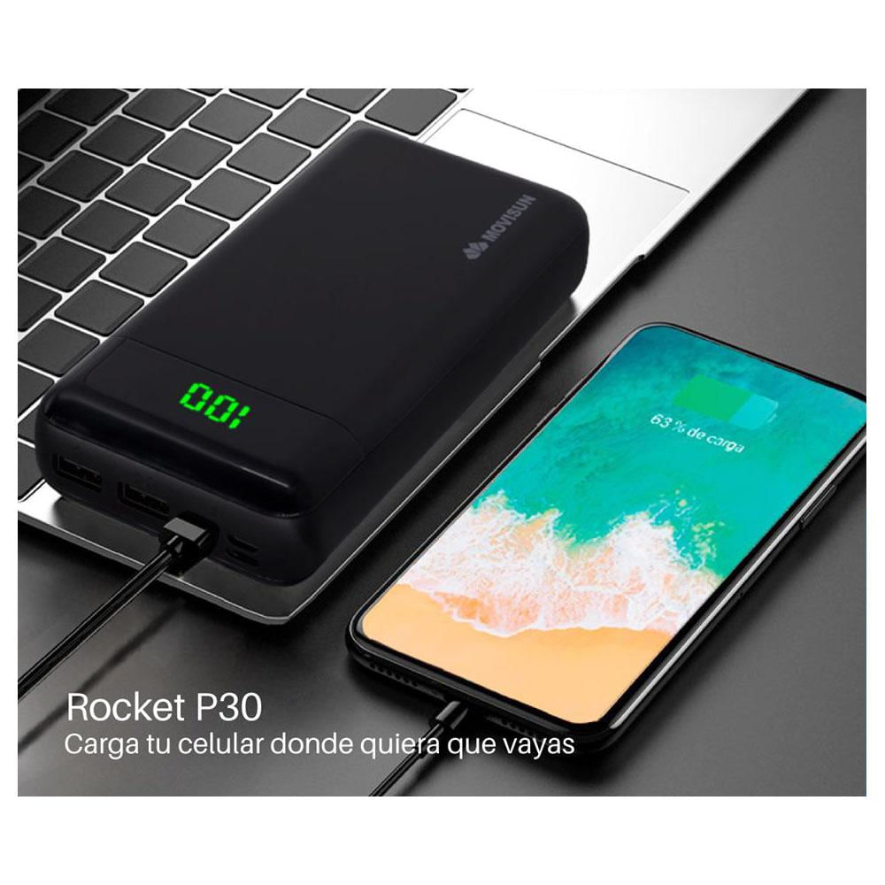Movisun Powerbank Rocket P30 30000 Mah Carga Rapida Muy Potente img #5