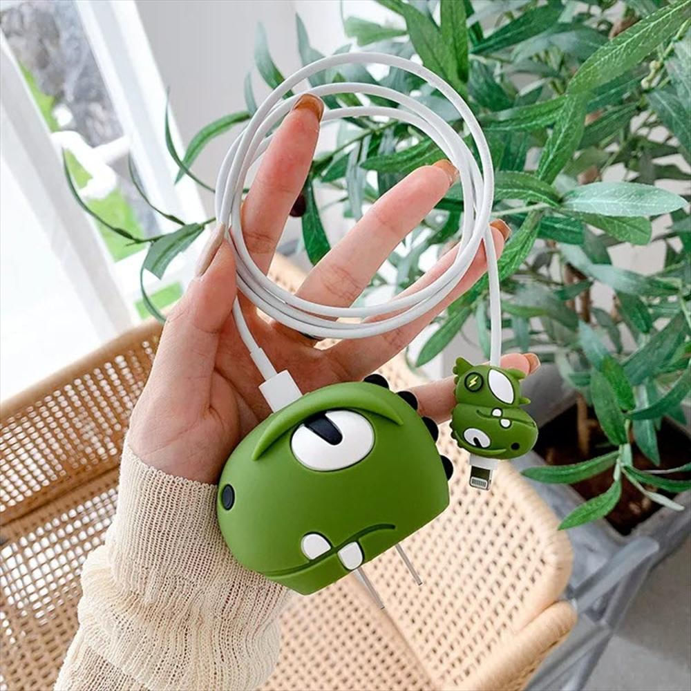 Protector De Cable + Protector De Cargador. Modelo Dinosaurio 1 img #3