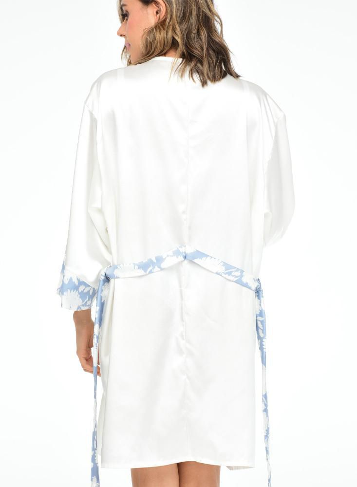 Kimono En Satin Cinturon Y Puños En Contraste LAURA  530000 img #2