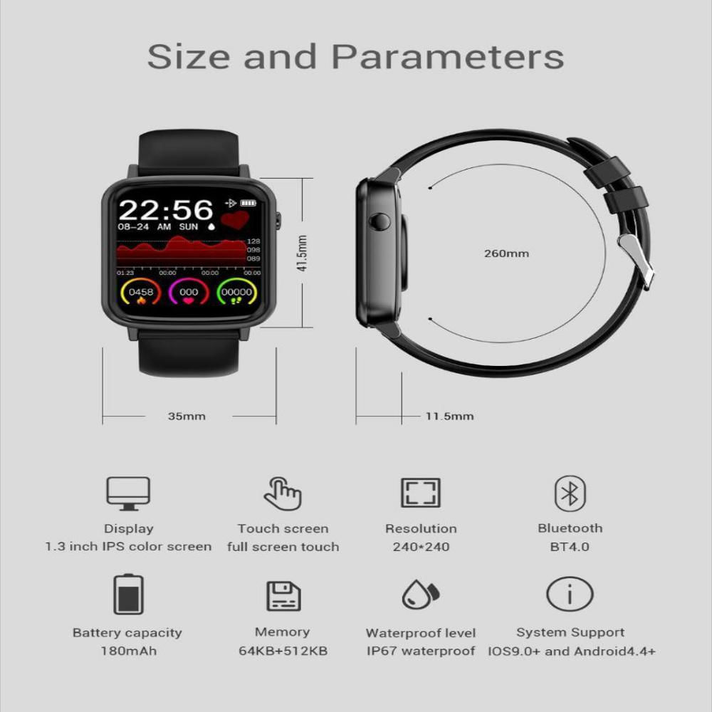 Reloj Inteligente Tactil Resistente Al Agua Con 2 Pulsos R25 Rosado img #3