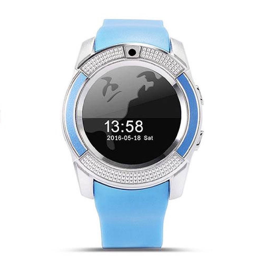 Reloj Inteligente Smartwatch V8 Bluetooth Camara Azul img #3