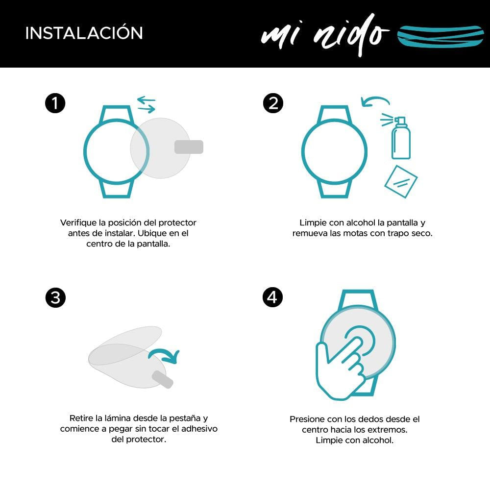 Correa De Silicona Para Samsung Watch 4 44Mm + Protector X 1 Na img #3