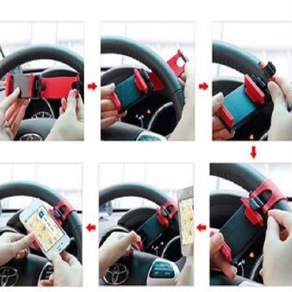 Soporte Celular Gps Carro Timón Volante img #5