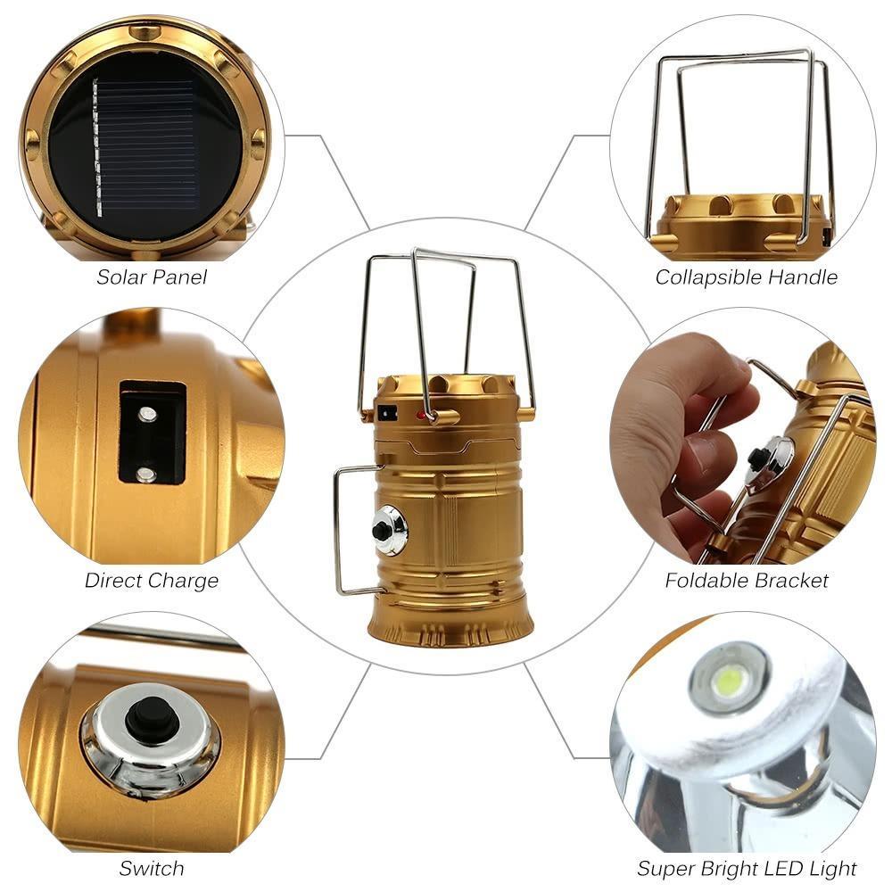 Linterna Solar Recargable Con Banco De Poder Celular Camping img #2