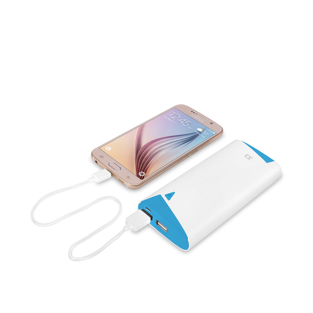 Bateria Externa Power Bank 10400 Mah Blanco Azul img #1