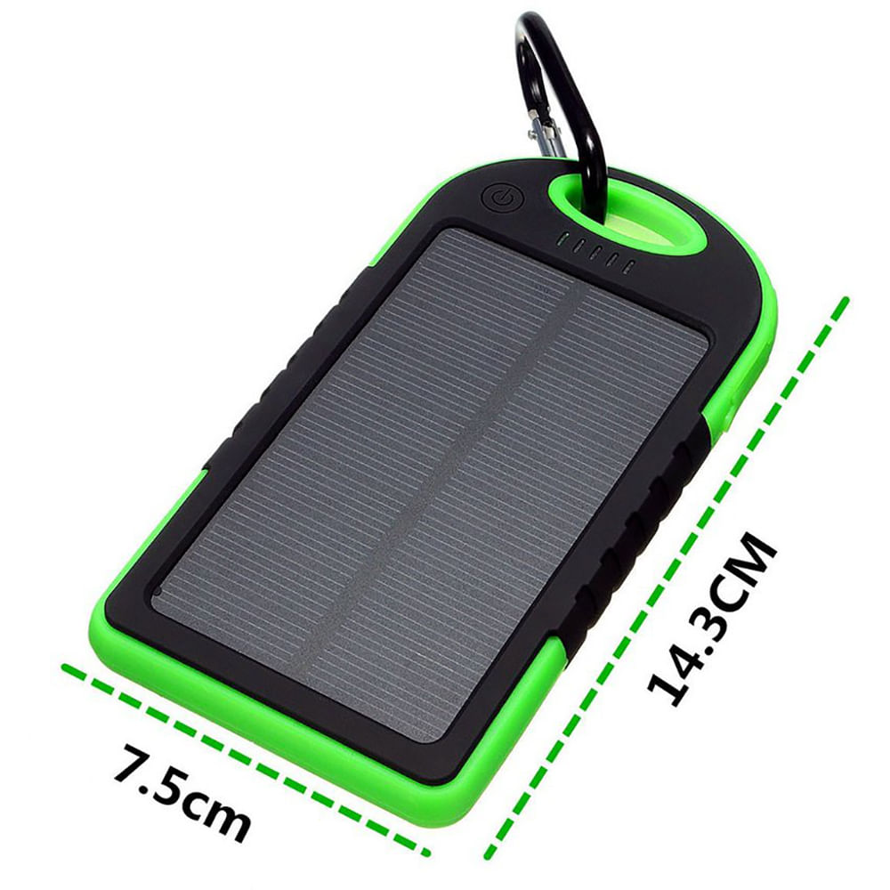 Power Bank Solar 8000 Mah Negro img #2