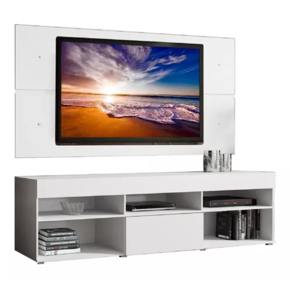 Centro De Entretenimiento Madesa Miami Hasta 65'' 1 Puerta Hogar Muebles Blanco img #1