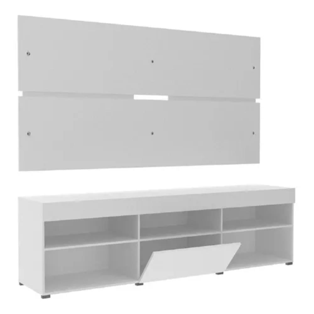 Centro De Entretenimiento Madesa Miami Hasta 65'' 1 Puerta Hogar Muebles Blanco img #4