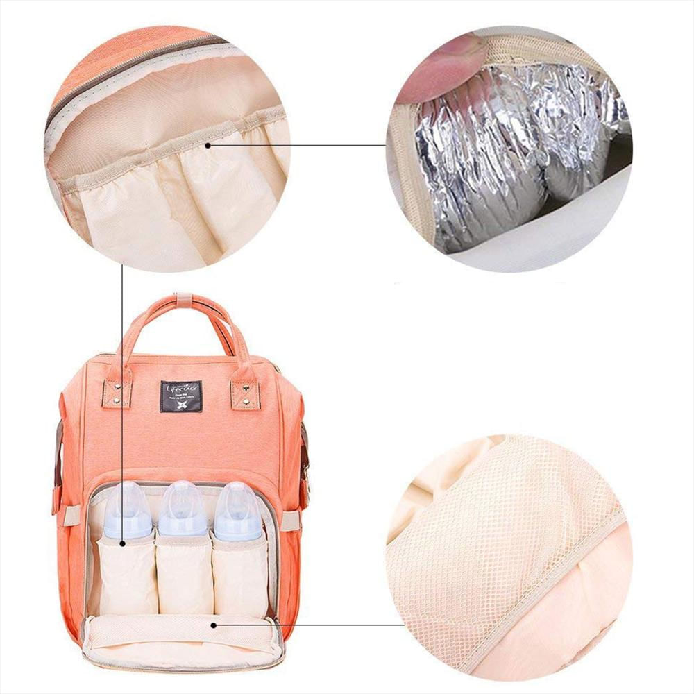 Pañalera Bolso Morral Insular Cambiador Bebe Triangulos img #2